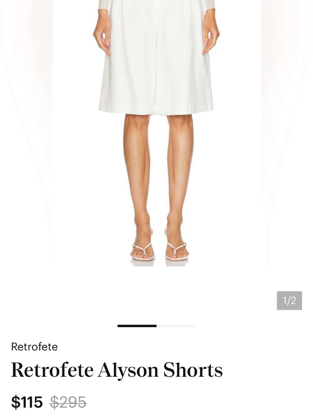 Retrofete Cream Alyson Shorts